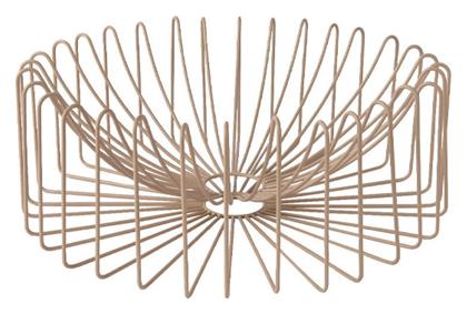 Φρουτιέρα Μεταλλική Μπεζ 33x33x12εκ. Kaemingk