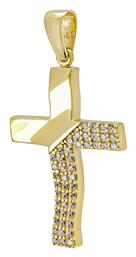 Χρυσός Σταυρός 14Κ Διπλής Όψης Kiriakos Gofas