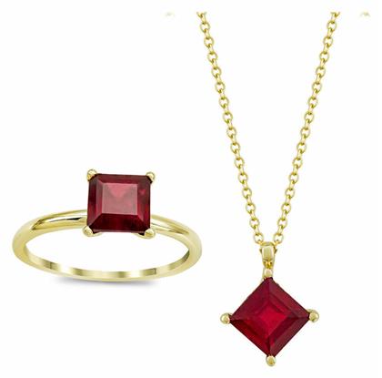 Σετ με Κολιέ & Δαχτυλίδι από Χρυσό 18K με Πέτρες Kiriakos Gofas