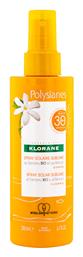 Polysianes Αντηλιακή Λοσιόν για το Σώμα SPF30 σε Spray 200ml Klorane