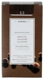 Argan Oil Advanced Colorant 5.3 Καστανό Ανοιχτό Μελί Korres