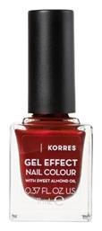 Gel Effect Gloss Βερνίκι Νυχιών Μακράς Διαρκείας Velour Red 58 11ml Korres