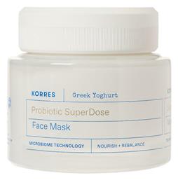 Greek Yoghurt Probiotic Superdose Μάσκα Προσώπου για Ενυδάτωση 100ml Korres