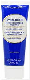 Μάσκα Προσώπου για Ενυδάτωση 20ml Hydra Biome Probiotic Superdose Korres