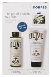 Pure Greek Olive Sea Salt Σετ Περιποίησης για Ενυδάτωση Korres