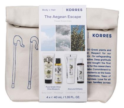 The Aegean Escape Travel Essentials Σετ Περιποίησης για Καθαρισμό Σώματος Korres