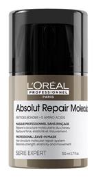 L'Oreal Paris Absolut Repair Molecular Professional Leave-in Μάσκα Μαλλιών για Διατήρηση Χρώματος 50ml - LOreal Paris