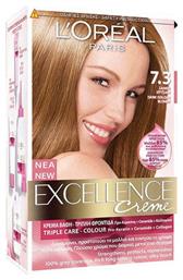 L'Oreal Paris Excellence Cream Colour 7.3 Ξανθό Χρυσαφί 48ml - LOreal Paris