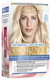 L'Oreal Paris Excellence Pure Blonde Σετ Βαφή Μαλλιών 01 Ultra Light Natural Blonde 48ml - LOreal Paris