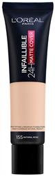 L'Oreal Paris Infaillible 24H Matte Cover Liquid Make Up 155 Natural Rose 30ml - LOreal Paris