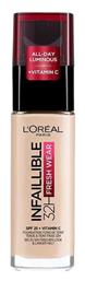 L'Oreal Paris Infaillible 32H Fresh Wear Liquid Make Up 200 Golden Sand 30ml - LOreal Paris