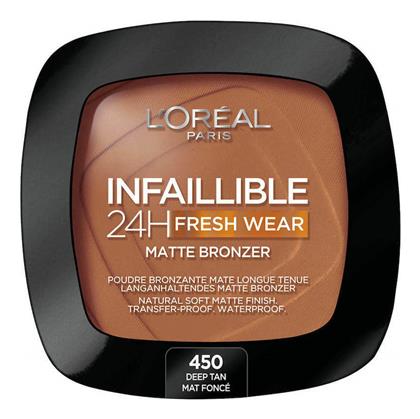 L'Oreal Paris Infallible 24H Fresh Wear Matte Bronzer 450 Tan Deep - LOreal Paris