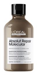 L'Oreal Professionnel Serie Expert Absolut Repair Molecular Σαμπουάν Μοριακής Επανόρθωσης χωρίς Θειικά Άλατα για Ταλαιπωρημένα Μαλλιά 300ml - LOreal Professionnel