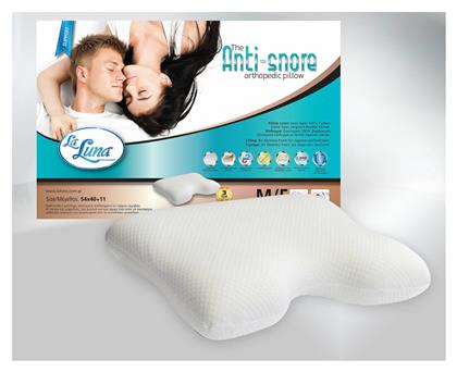 Anti-Snore Orthopedic Μαξιλάρι Ύπνου Memory Foam Ανατομικό Medium Μέτριο 40x54x11cm La Luna