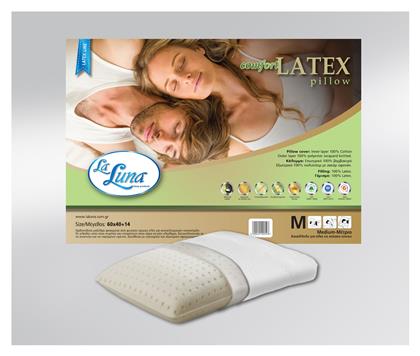 Comfort Medium Μαξιλάρι Ύπνου Latex Μέτριο 40x60x14cm La Luna από το Katoikein
