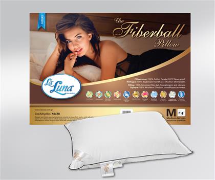 Fiberball Firm Μαξιλάρι Ύπνου Σιλικόνης Σκληρό 50x70cm La Luna από το Katoikein