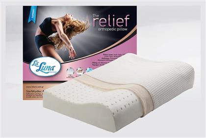 Relief Orthopedic Μαξιλάρι Ύπνου Memory Foam Ανατομικό Medium Μέτριο 43x60x14cm La Luna