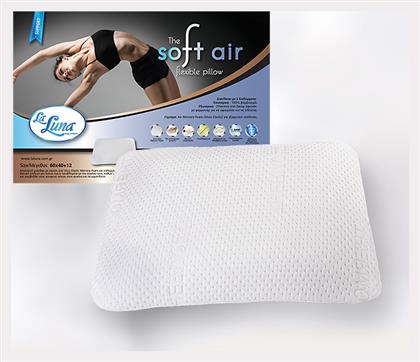 Soft Air Flexible Μαξιλάρι Ύπνου Memory Foam Ανατομικό Μέτριο 40x60x12cm La Luna από το Spitishop