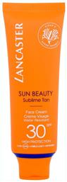 Sun Beauty Sublime Tan Αδιάβροχη Αντηλιακή Κρέμα Προσώπου SPF30 50ml Lancaster