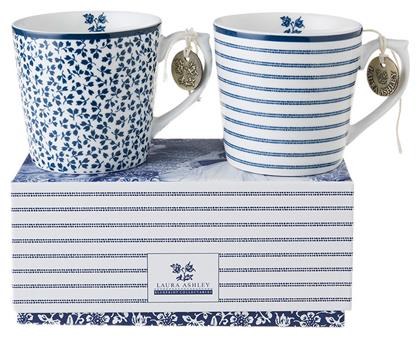 Blueprint Κούπα από Πορσελάνη Floris & Candy Stripe 220ml 2τμχ Laura Ashley