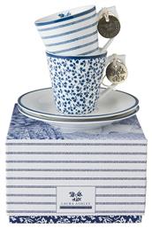 Blueprint Σετ Φλιτζάνια Espresso από Πορσελάνη Floris & Candy Stripe 100ml 2τμχ Laura Ashley