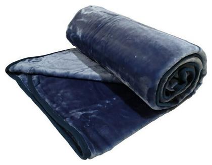 Κουβέρτα Βελουτέ Υπέρδιπλη 220x240 Blue - Grey Le Blanc από το Plus4u