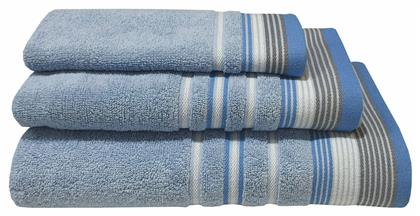Πετσέτα Χεριών Satin Stripe 30x50εκ. Light Blue Βάρους 450gr/m² Le Blanc