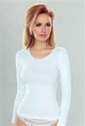 ΛΕΥΚΟ ΜΑΚΡΥΜΑΝΙΚΟ ΦΑΝΕΛΑΚΙ - 468040 από το Style Icon Boutique