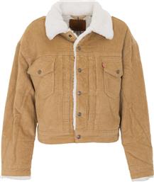 Levi's Κοντό Γυναικείο Μπουφάν για Χειμώνα Μπεζ από το Spartoo