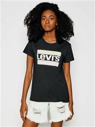 Levi's The Perfect Graphic Γυναικείο Αθλητικό T-shirt Μαύρο - Levis