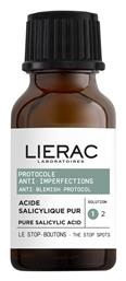 Anti-Blemish Protocol Λεπτόρρευστη Κρέμα Προσώπου Νυκτός 15ml Lierac