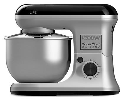 Sous Chef Gallery Κουζινομηχανή 1200W με Ανοξείδωτο Κάδο 5lt Black & Silver Life