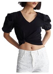 Κοντομάνικο Crop Top Μαύρο Liu Jo