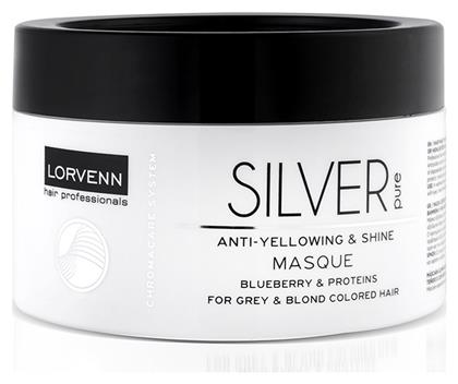 Μάσκα Μαλλιών Silver Anti-Yellowing & Shine για Προστασία Χρώματος 500ml Lorvenn