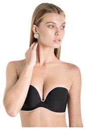 Miracle Μαύρο Strapless Σουτιέν με Ελαφριά Ενίσχυση & Μπανέλες Luna