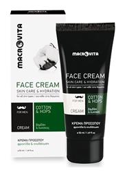 Cotton & Hops Men Face Cream Skin Care & Hydration 50ml Macrovita