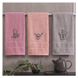 Dora 2 Πετσέτα Κουζίνας από 100% Βαμβάκι 60x40cm 3τμχ Makis Tselios Home