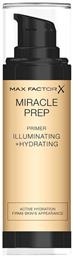 Miracle Prep Primer Προσώπου σε Κρεμώδη Μορφή Illuminating & Hydrating 30ml Max Factor