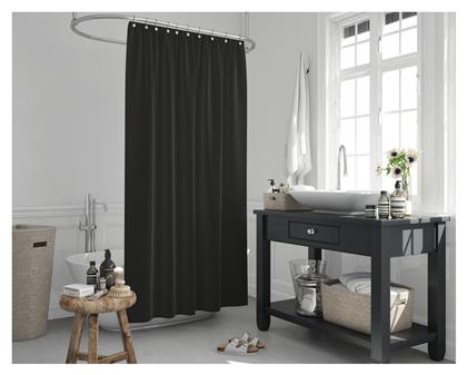 0010 Κουρτίνα Μπάνιου Υφασμάτινη 180x200 cm Black Max Home