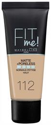 Fit Me Matte + Poreless Liquid Make Up 112 Soft Beige 30ml Maybelline