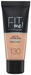 Fit Me Matte + Poreless Liquid Make Up 130 Buff Beige 30ml Maybelline