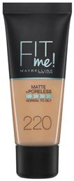 Fit Me Matte + Poreless Liquid Make Up 220 Natural Beige 30ml Maybelline