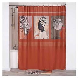 Medina Κουρτίνα Μπάνιου Υφασμάτινη 180x200cm Terracotta - Spitishop