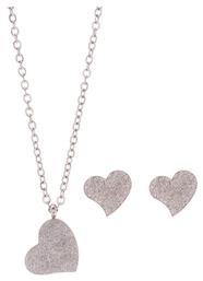 Dalee Single Heart Σετ Κοσμημάτων από Ατσάλι Medisei