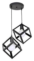 Thora Κρεμαστό Φωτιστικό Μαύρο 22x22x70εκ. Megapap