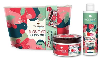 I Love You Cherry Much Pochette Σετ Περιποίησης Μαλλιών 2τμχ Messinian Spa