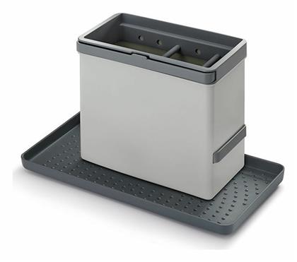 TidyTex Βάση οργάνωσης νεροχύτη από Πλαστικό σε Γκρι Χρώμα 24x13x14cm Metaltex