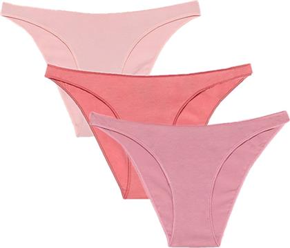 Minerva Γυναικεία Slip 3Pack Pink/Lilac/Coral από το Spitishop