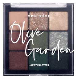 Happy Palettes Παλέτα Σκιών Ματιών 06 Olive Garden 15gr Mon Reve