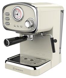 R20806EMC Μηχανή Espresso 1100W Πίεσης 20bar Μπεζ Morris